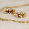 Vintage 14k Citrine Amethyst Earrings