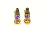 Vintage 14k Citrine Amethyst Earrings