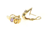 Vintage 14k Citrine Amethyst Earrings