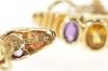 Vintage 14k Citrine Amethyst Earrings