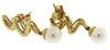 Vintage Zig Zag Pearl Earrings