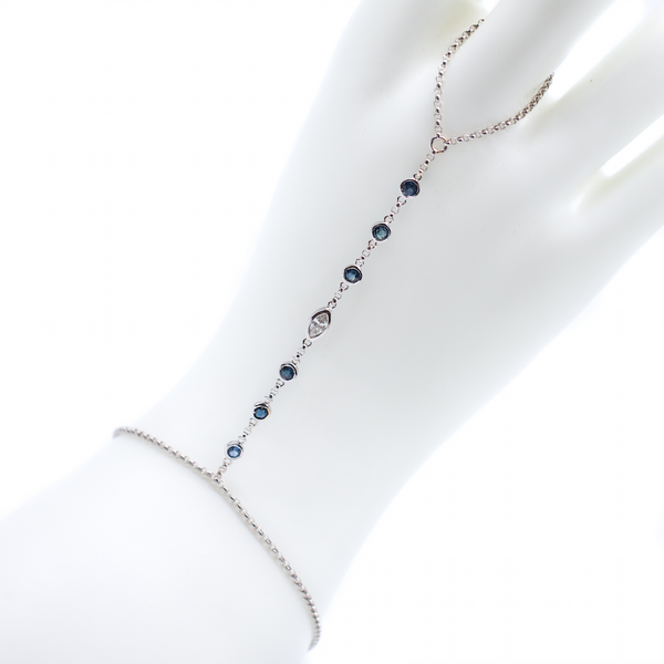 Marquis Diamond Sapphire Handchain